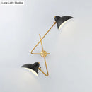 GobekUsa Modern Metal Duckbill Wall Sconce Lamp – 2-Light Black Fixture for Living Room