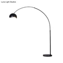 GobekUsa Modern Metal Fishing Rod Floor Lamp with Dome Shade (Black/Yellow)