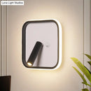 GobekUsa Modern Metal LED Bedside Wall Sconce in Black, White/Warm Light - Circle/Square/Ellipse Design
