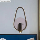GobekUsa Modern Metal LED Bedside Wall Sconce in Black, White/Warm Light - Circle/Square/Ellipse Design