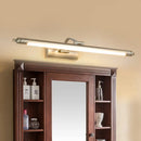 GobekUsa Modern Metal LED Restroom Wall Sconce in Nickel - Warm/White Light