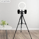 GobekUsa Modern Metal LED Vanity Lamp with USB and Round Shade - Black Tripod Design
