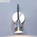 GobekUsa Modern Metal LED Wall Sconce with Adjustable Reading Light in Warm/White Chrome Finish
