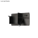 GobekUsa Modern Metal LED Wall Sconce with Shelf - Black and White