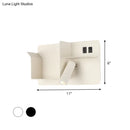 GobekUsa Modern Metal LED Wall Sconce with Shelf - Black and White