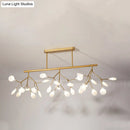 GobekUsa Modern Metal Linear Island Light: Branching LED Pendant Fixture