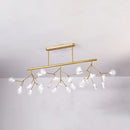 GobekUsa Modern Metal Linear Island Light: Branching LED Pendant Fixture