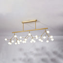GobekUsa Modern Metal Linear Island Light: Branching LED Pendant Fixture
