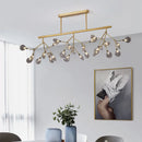 GobekUsa Modern Metal Linear Island Light: Branching LED Pendant Fixture