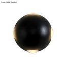 GobekUsa Modern Metal Outdoor Wall Light in Circular Design, with 4 LED Bulbs, Black Finish in Warm/White