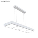 GobekUsa Modern Metal Rectangular Island Lamp with 3/4/5 Lights in Black/White - Office Hanging Light in Warm/White