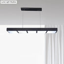 GobekUsa Modern Metal Rectangular Island Lamp with 3/4/5 Lights in Black/White - Office Hanging Light in Warm/White