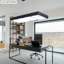 GobekUsa Modern Metal Rectangular Island Lamp with 3/4/5 Lights in Black/White - Office Hanging Light in Warm/White