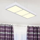 GobekUsa Modern Metal Rectangular Island Lamp with 3/4/5 Lights in Black/White - Office Hanging Light in Warm/White