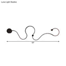 GobekUsa Modern Metal Snake-Like Wall Sconce Lighting - 25.5"/50" W LED Wall Mount Lamp in Black with Warm/White Light