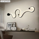 GobekUsa Modern Metal Snake-Like Wall Sconce Lighting - 25.5"/50" W LED Wall Mount Lamp in Black with Warm/White Light