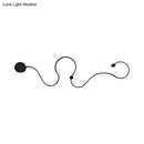 GobekUsa Modern Metal Snake-Like Wall Sconce Lighting - 25.5"/50" W LED Wall Mount Lamp in Black with Warm/White Light