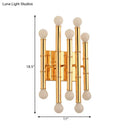 GobekUsa Modern Metal Tubes Wall Sconce with 10 Lights - Polished Gold/Silver - Hallway Lighting