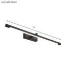 GobekUsa Modern Metal Vanity Wall Sconce with LED Lighting, White/Black Finish in Various Widths and Light Tones