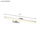 GobekUsa Modern Metal Vanity Wall Sconce with LED Lights - Curved Arm, 3 Gears - 16.5"/28"/22.5" Wide in Black/Silver/Coffee