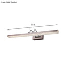 GobekUsa Modern Metal Vanity Wall Sconce with LED Lights - Curved Arm, 3 Gears - 16.5"/28"/22.5" Wide in Black/Silver/Coffee