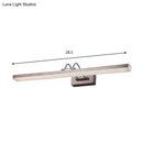 GobekUsa Modern Metal Vanity Wall Sconce with LED Lights - Curved Arm, 3 Gears - 16.5"/28"/22.5" Wide in Black/Silver/Coffee
