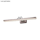 GobekUsa Modern Metal Vanity Wall Sconce with LED Lights - Curved Arm, 3 Gears - 16.5"/28"/22.5" Wide in Black/Silver/Coffee