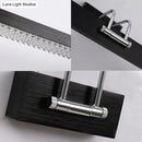 GobekUsa Modern Metal Vanity Wall Sconce with LED Lights - Curved Arm, 3 Gears - 16.5"/28"/22.5" Wide in Black/Silver/Coffee