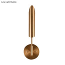 GobekUsa Modern Metal Wall Lamp Sconce with Brass Finish LED Lighting - Tube Up-Down Wall Mount
