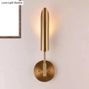 GobekUsa Modern Metal Wall Lamp Sconce with Brass Finish LED Lighting - Tube Up-Down Wall Mount