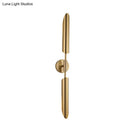 GobekUsa Modern Metal Wall Lamp Sconce with Brass Finish LED Lighting - Tube Up-Down Wall Mount