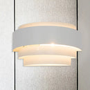 GobekUsa Modern Metal Wall Sconce with Etched Pattern - White Light for Living Room