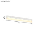 GobekUsa Modern Metal Wave Design LED Vanity Light Fixture, Wall Mounted Lamp in Warm/White Light, 16"/23.5" W