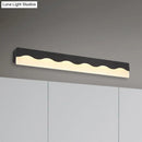 GobekUsa Modern Metal Wave Design LED Vanity Light Fixture, Wall Mounted Lamp in Warm/White Light, 16"/23.5" W