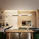 GobekUsa Modern Metal Coffee LED Pendant Light Fixture - Oval Island Design, Warm/White Light