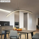 GobekUsa ARC Shape LED Hanging Pendant Lights Modern Lights for Dining Room