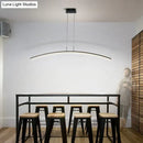 GobekUsa ARC Shape LED Hanging Pendant Lights Modern Lights for Dining Room