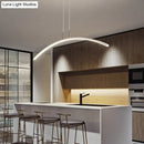 GobekUsa ARC Shape LED Hanging Pendant Lights Modern Lights for Dining Room