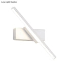 GobekUsa Contemporary Metallic Black/White LED Wall Sconce in Warm/White Light: Linear Vanity Light Fixture