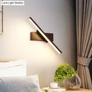 GobekUsa Contemporary Metallic Black/White LED Wall Sconce in Warm/White Light: Linear Vanity Light Fixture
