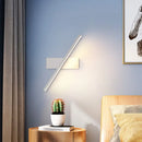 GobekUsa Contemporary Metallic Black/White LED Wall Sconce in Warm/White Light: Linear Vanity Light Fixture