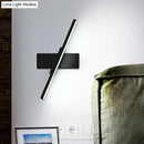 GobekUsa Contemporary Metallic Black/White LED Wall Sconce in Warm/White Light: Linear Vanity Light Fixture