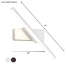 GobekUsa Contemporary Metallic Black/White LED Wall Sconce in Warm/White Light: Linear Vanity Light Fixture