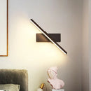 GobekUsa Contemporary Metallic Black/White LED Wall Sconce in Warm/White Light: Linear Vanity Light Fixture