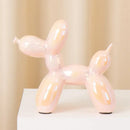 Modern metallic ceramic balloon dog statue living room decor by Decorbites