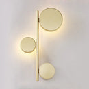 GobekUsa Modern Metallic Circle Wall Mount LED Lighting for Living Room