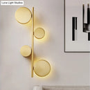 GobekUsa Modern Metallic Circle Wall Mount LED Lighting for Living Room