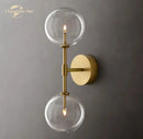 GobekUsa Clear Glass Globe Linear LED Wall Sconce for Bathroom Corridor Bedroom