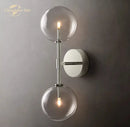 GobekUsa Clear Glass Globe Linear LED Wall Sconce for Bathroom Corridor Bedroom