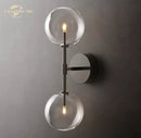 GobekUsa Clear Glass Globe Linear LED Wall Sconce for Bathroom Corridor Bedroom